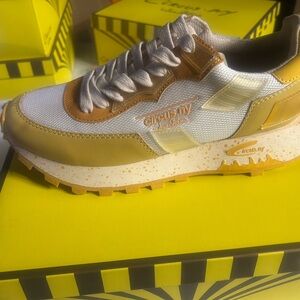 Circus by Sam Edelman Gold and White Athletic Sneakers